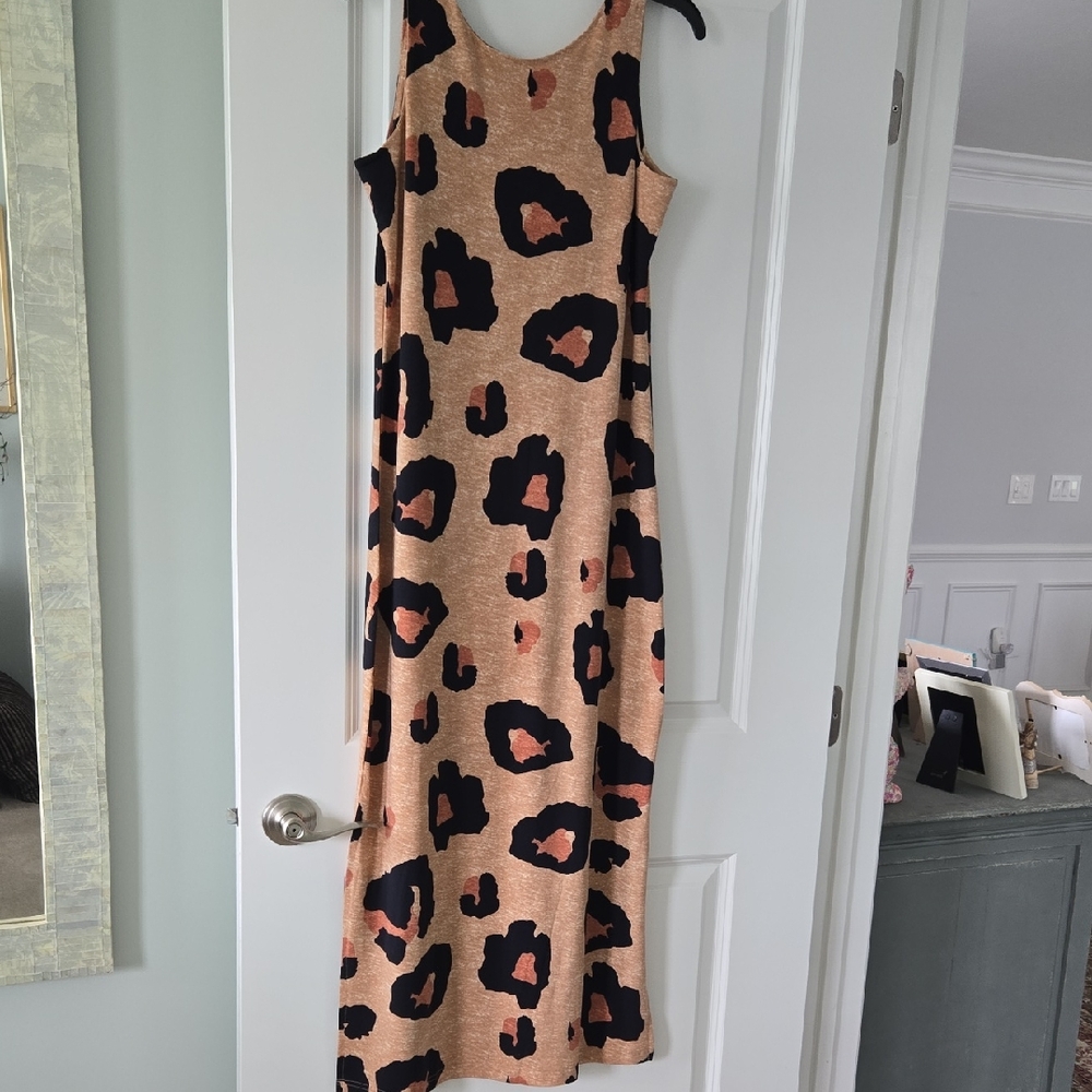 Leopard Print Sleeveless Dress